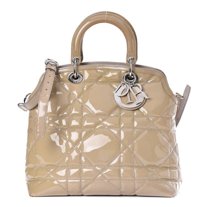 Christian Dior Patent Cannage Medium Granville Tote Beige 1 of 29