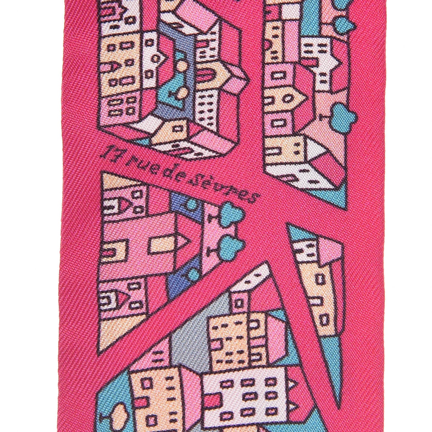 Silk Rive Droite Rive Gauche Twilly Rose Vif Turquoise Creme