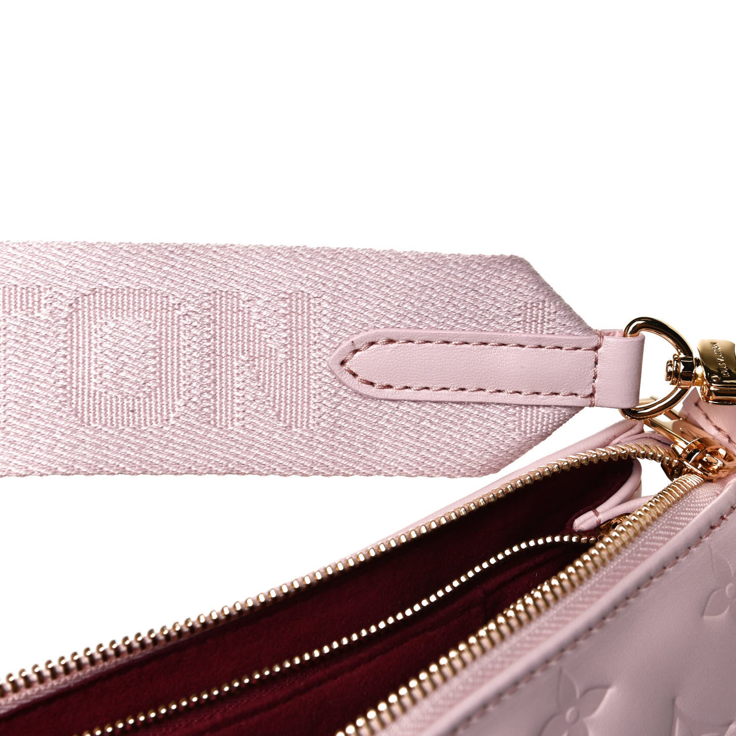 Louis Vuitton Lambskin Embossed Monogram Coussin PM Rose 12 of 13