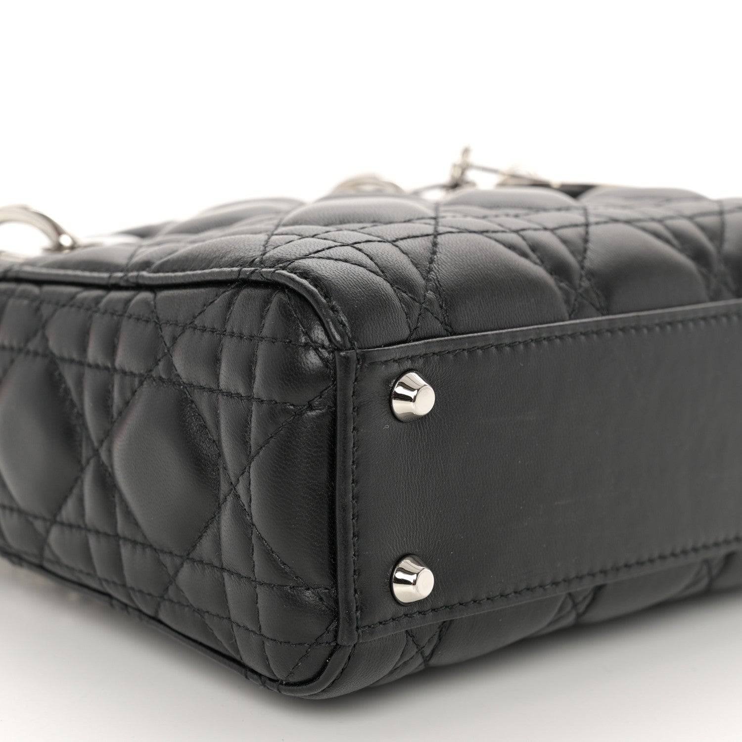 Christian Dior Lambskin Cannage Mini Lady Dior Black 8 of 11
