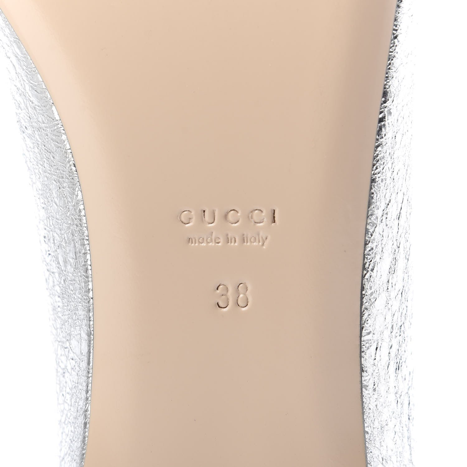 Gucci Galassia GG Marmont Fringe Flats 38 Argento 7 of 10