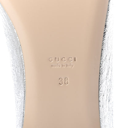 Gucci Galassia GG Marmont Fringe Flats 38 Argento 7 of 10