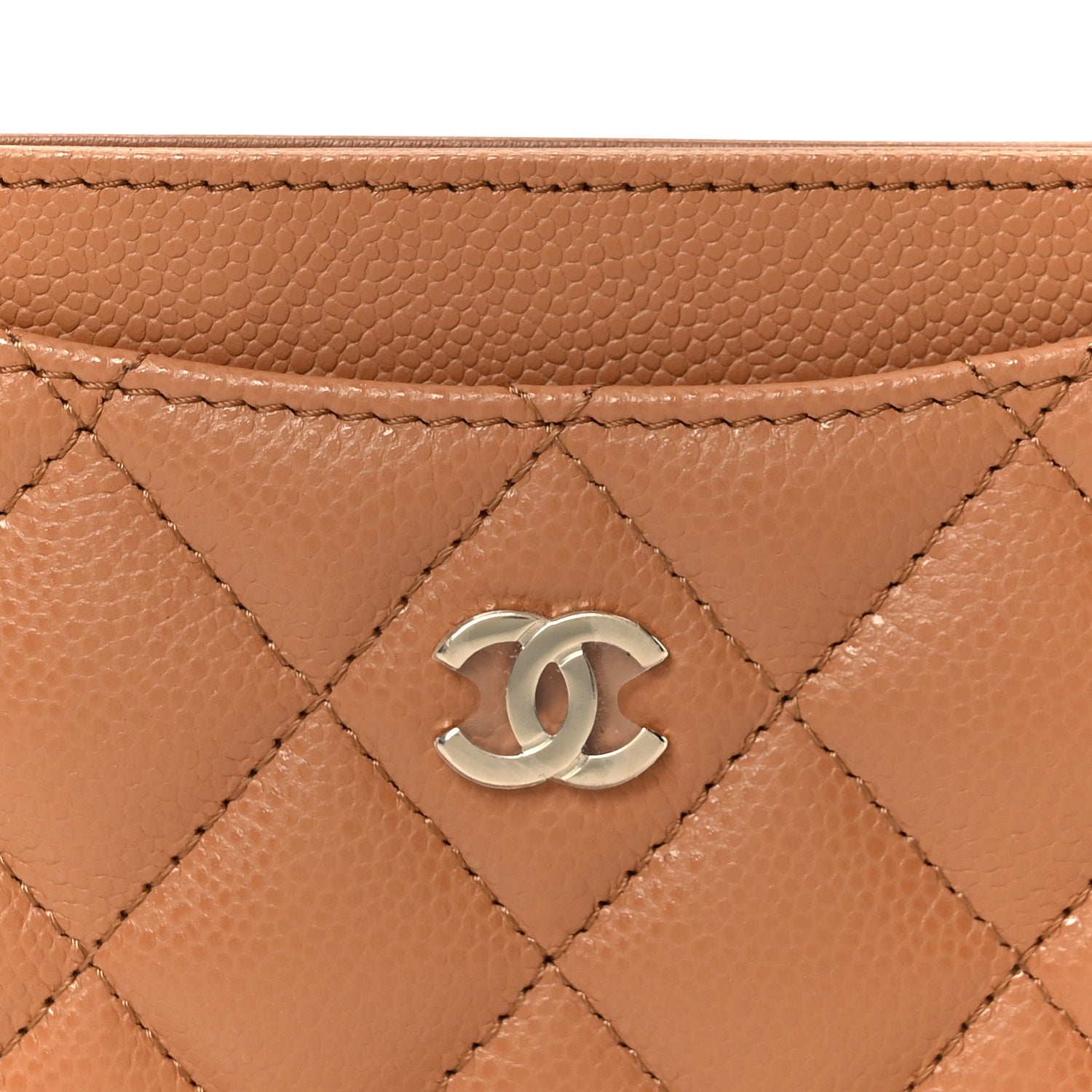 Chanel Caviar Quilted Card Holder Brown 9 of 10