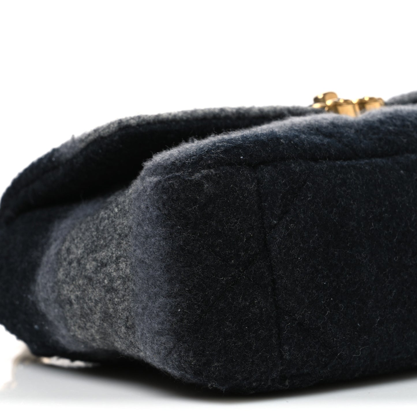 Wool Quilted Medium Chanel 19 Flap Black Grey