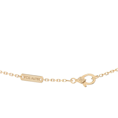 Van Cleef & Arpels 18K Yellow Gold Tiger Eye Vintage Alhambra Pendant Necklace 4 of 5