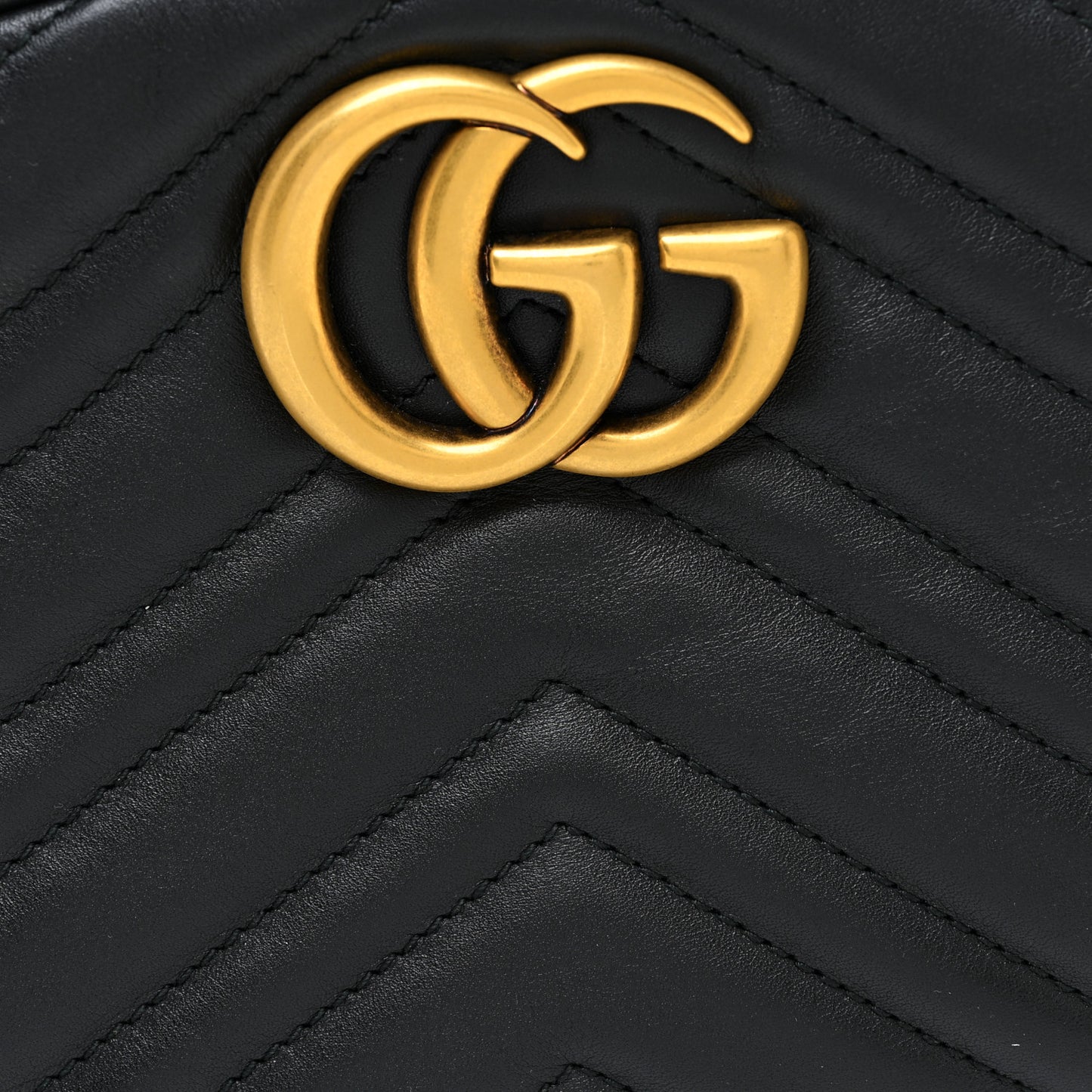 Calfskin Matelasse GG Marmont Belt Bag 95 38 Black