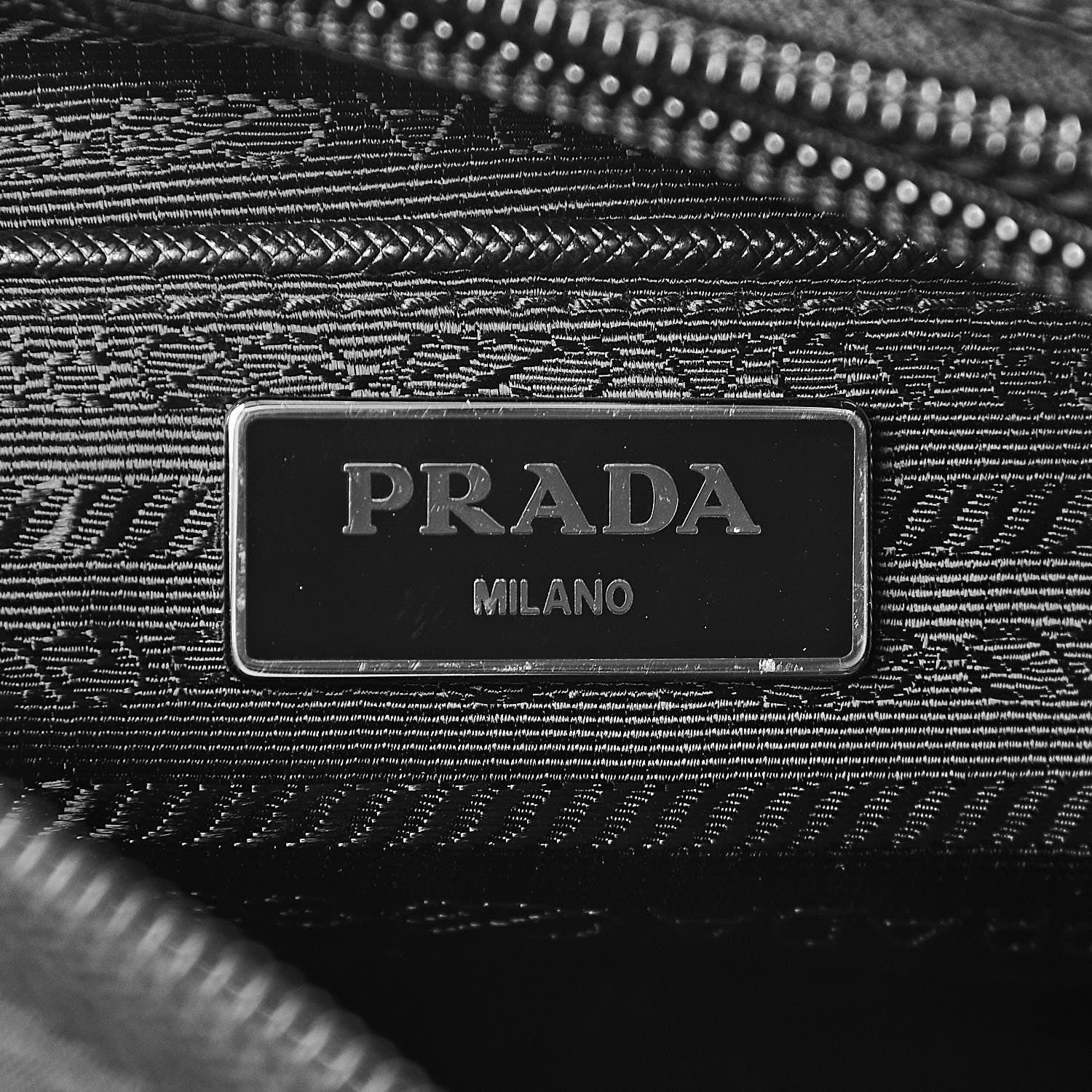 Prada Nylon Flat Messenger Bag Black 8 of 9