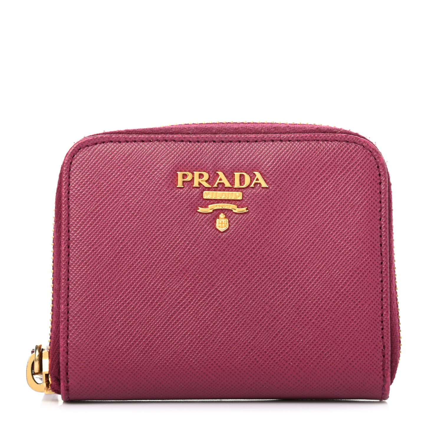 Saffiano Triangle Compact Zip Around Walle Peonia