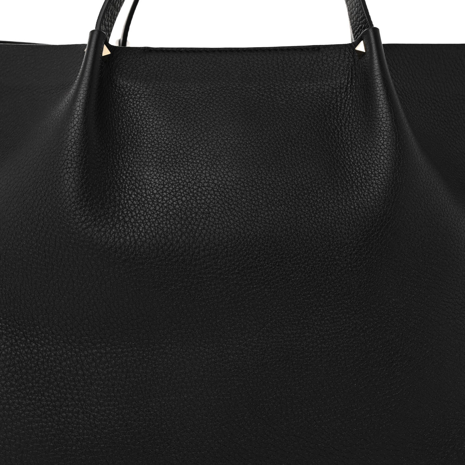 Valentino Garavani Grained Calfskin Rockstud Shoulder Tote Black 7 of 12
