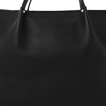 Valentino Garavani Grained Calfskin Rockstud Shoulder Tote Black 7 of 12