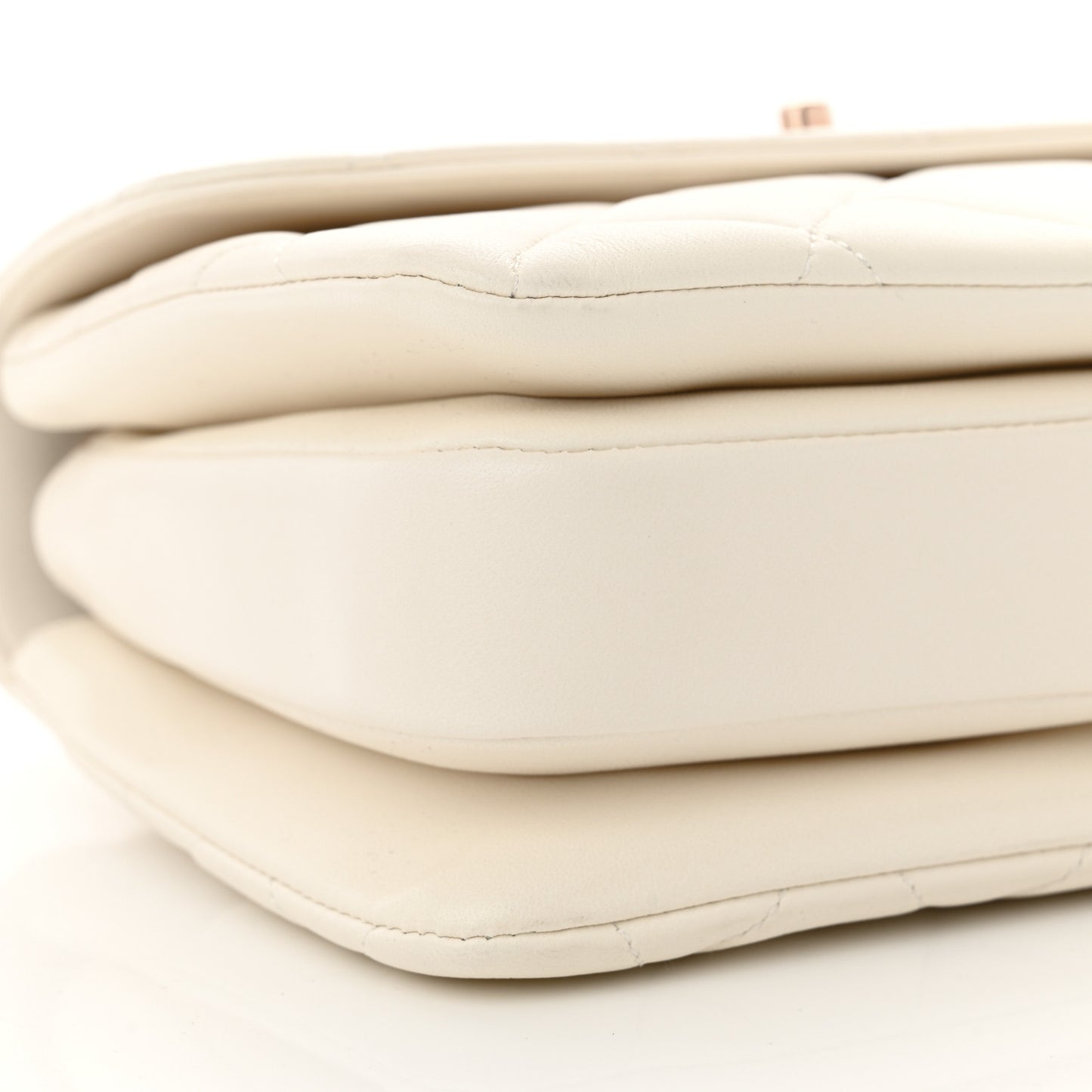 Lambskin Quilted Small Trendy CC Dual Handle Flap Bag White