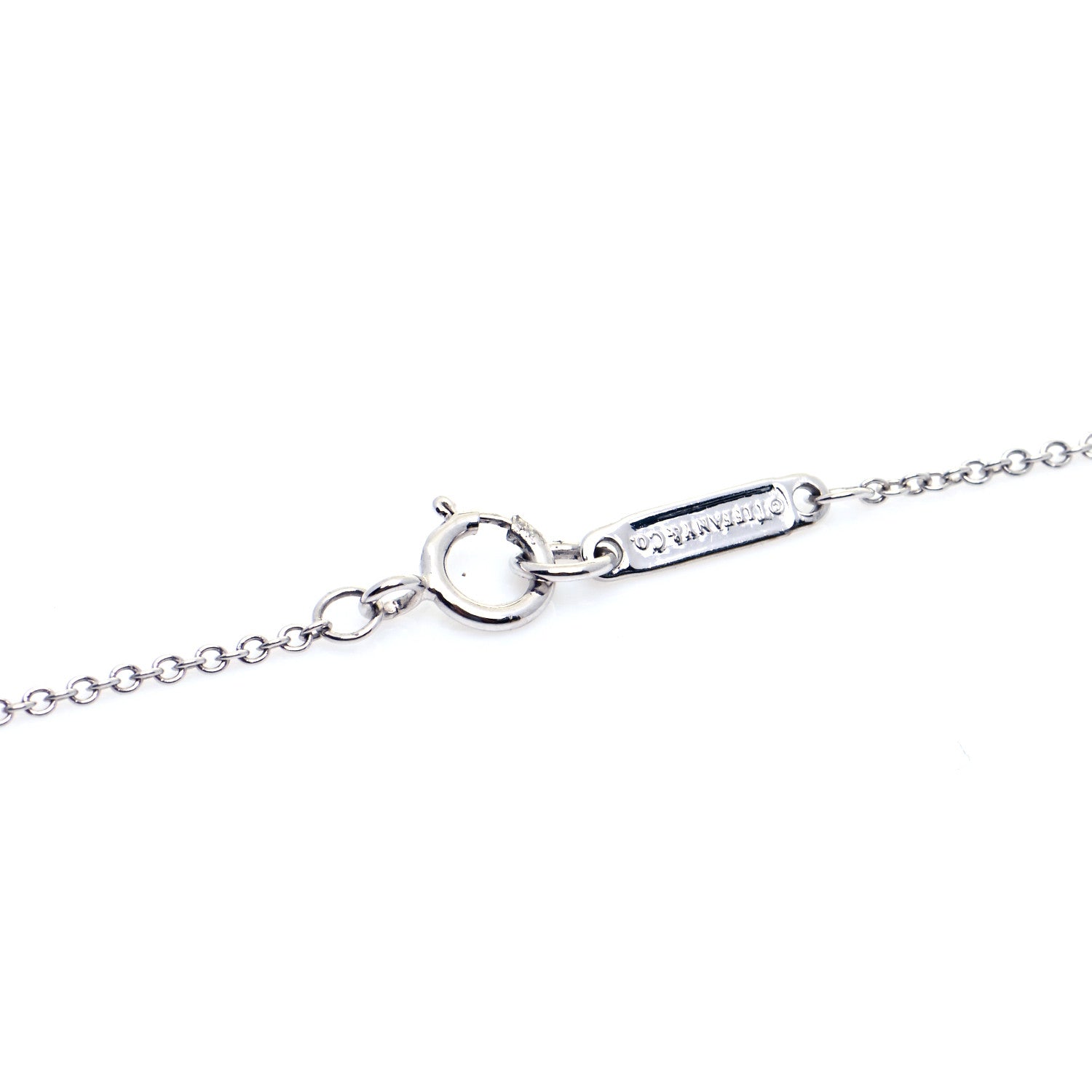 Tiffany 18K White Gold Diamond Mini Cross Pendant Necklace 5 of 6