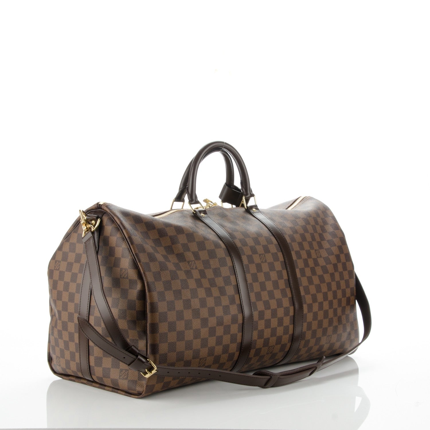 Louis Vuitton Damier Ebene Keepall Bandouliere 55 3 of 7