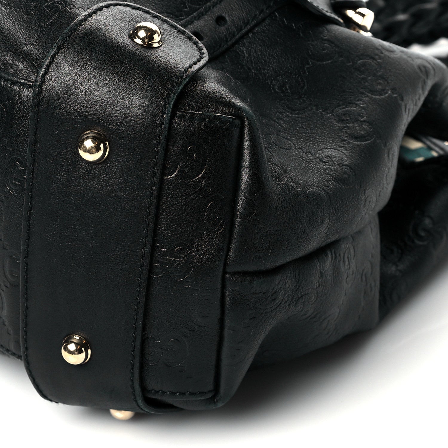 Gucci Guccissima Small Pelham Shoulder Bag Black 10 of 11