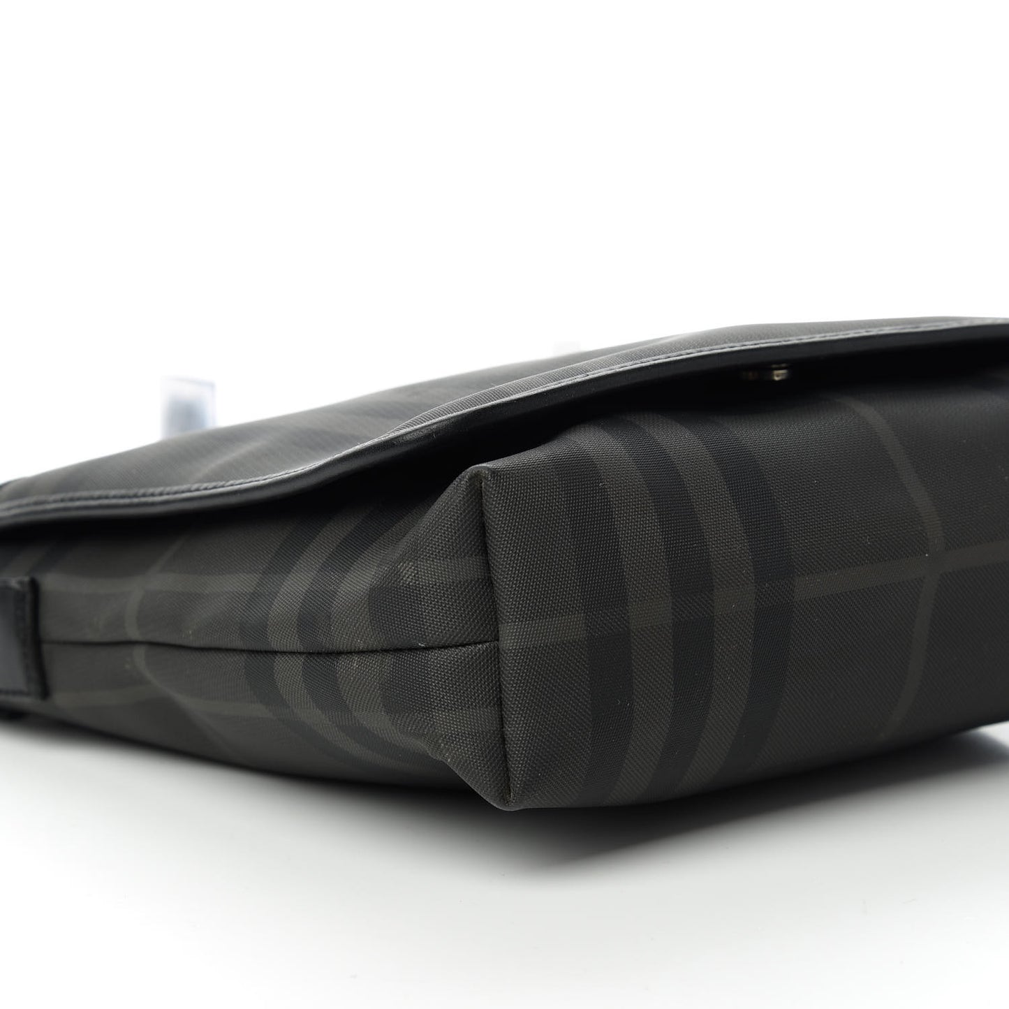 Smoked Check Crossbody Messenger Bag Black
