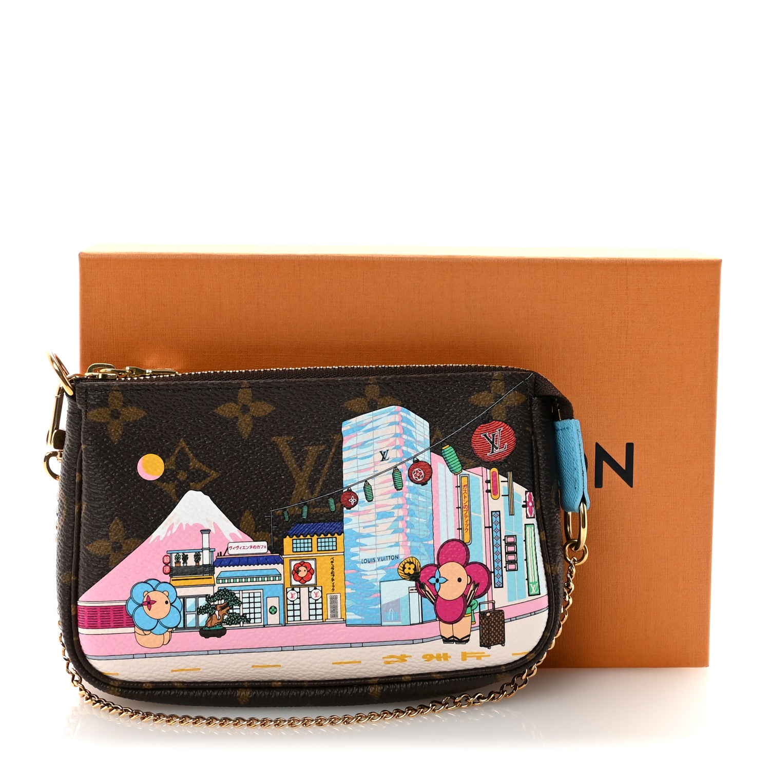 Louis Vuitton Monogram 2022 Christmas Animation Tokyo Mini Pochette Accessories Blue 8 of 8