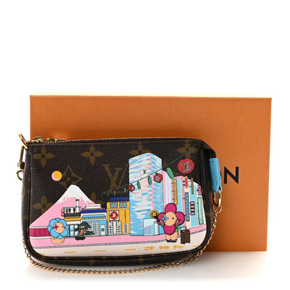 Louis Vuitton Monogram 2022 Christmas Animation Tokyo Mini Pochette Accessories Blue 8 of 8