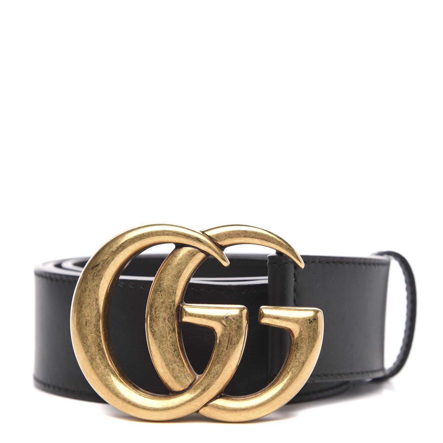 Gucci Calfskin Double G 40mm Belt 80 32 Black 1 of 5