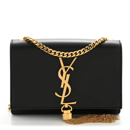Saint Laurent Calfskin Small Classic Monogram Kate Tassel Satchel Black 1 of 15