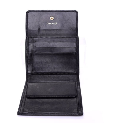 Chanel Caviar Timeless CC Compact French Wallet Black 5 of 10