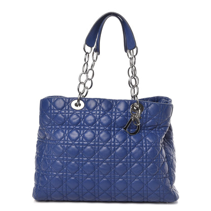 Christian Dior Lambskin Cannage Large Dior Soft Shopping Tote Blue 1 of 11