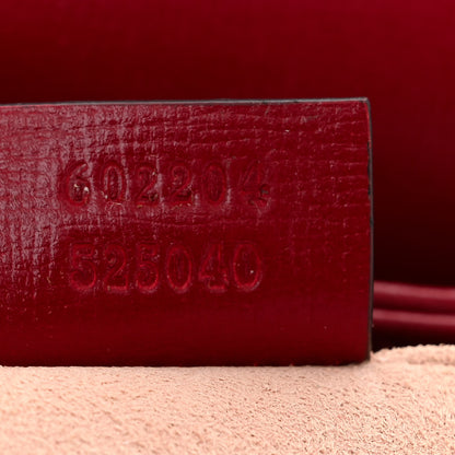 Gucci GG Supreme Monogram Azalea Calfskin Horsebit 1955 Shoulder Bag Beige Ebony New Cherry Red 7 of 11