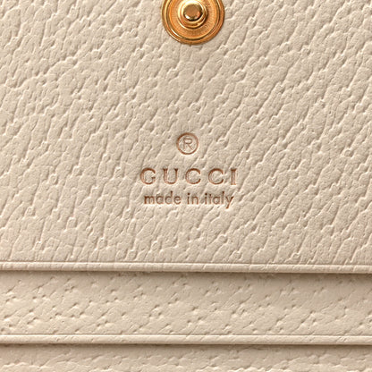 Gucci Textured Dollar Calfskin Berry Print GG Marmont Card Case Mystic White Light Pink 6 of 10