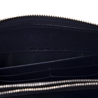 Christian Dior Patent Cannage Voyageur Zip Around Wallet Saphir 7 of 7