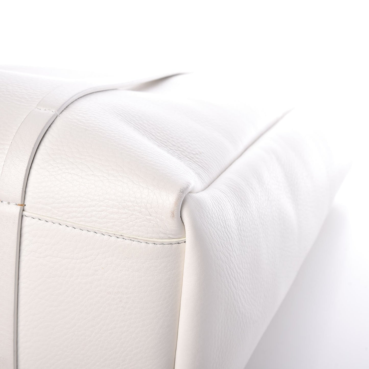 Smooth Calfskin Double Sided Medium Everyday Tote Optic White Black