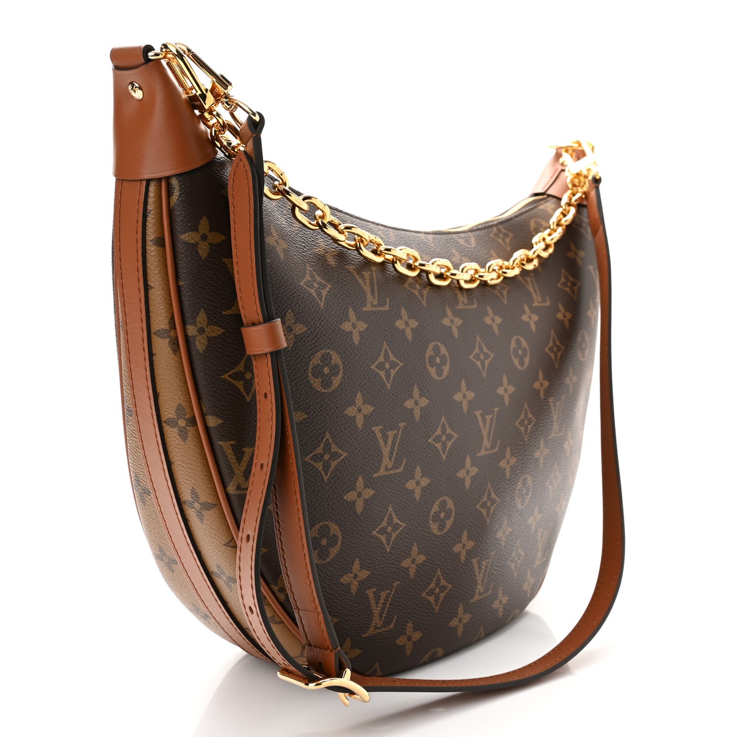 Reverse Monogram Loop Hobo