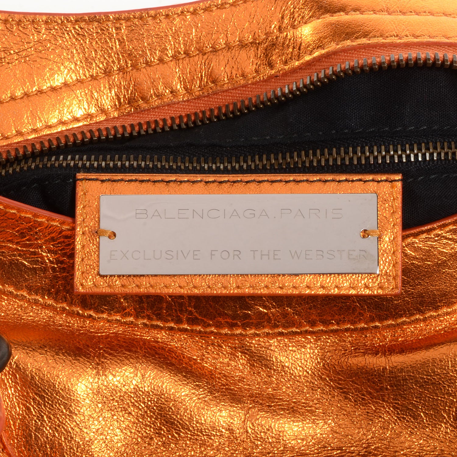 Balenciaga Metallic Agneau City Orange 5 of 11
