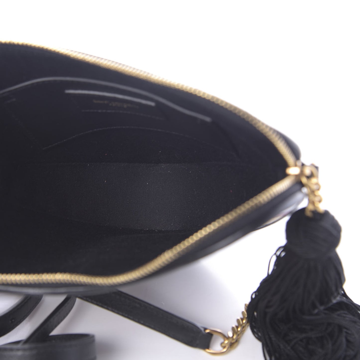 Calfskin Rock Star Patchwork Monogram Heart Shoulder Bag Black