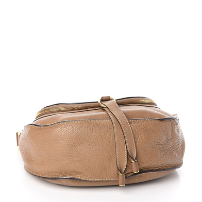Chloe Calfskin Medium Marcie Round Zip Crossbody Bag Nut 4 of 15