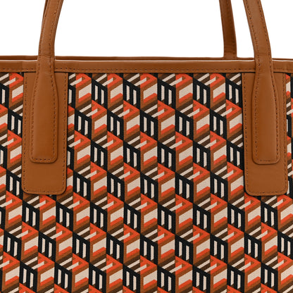 MCM Visetos Medium Liz Reversible Shopper Tote Cognac 12 of 16