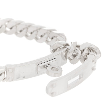 Hermes Sterling Silver TPM Kelly Gourmette Bracelet LG 4 of 6