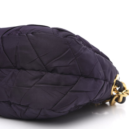 Prada Tessuto Nylon Chevron Quilted Shoulder Bag Plum 10 of 11
