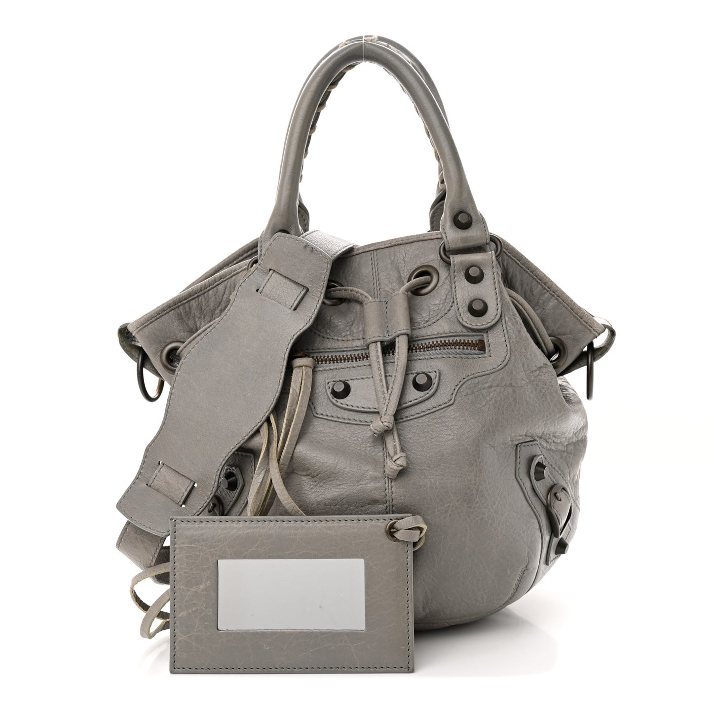 Agneau Classic Hardware Mini Pompon Gris Pyrite