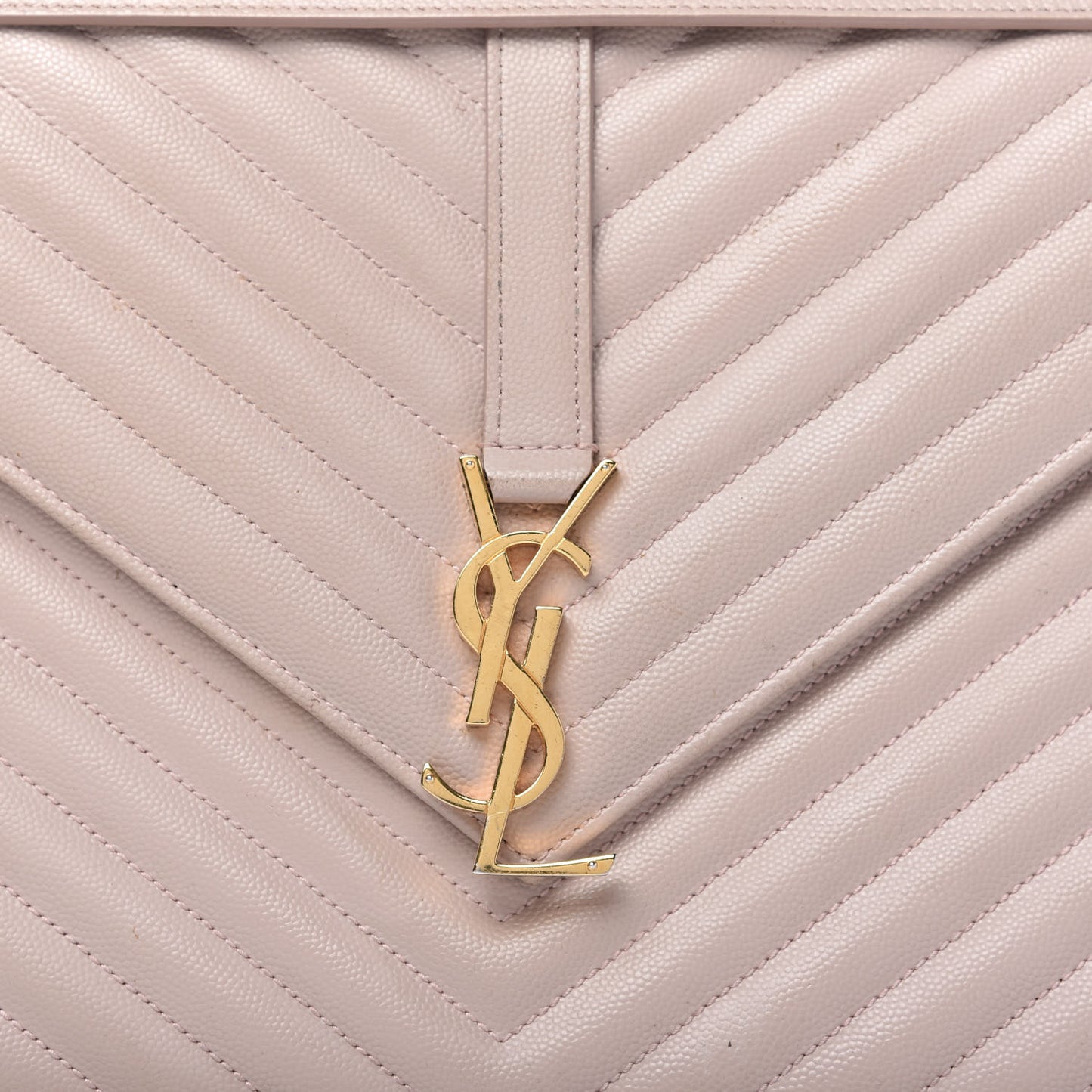 Grain De Poudre Matelasse Chevron Large Monogram Satchel Rose Antic