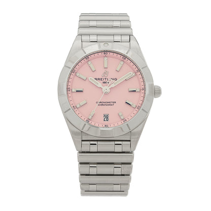 Breitling Stainless Steel Diamond 32mm Chronomat Quartz Watch Pink A77310101K1A1 1 of 5