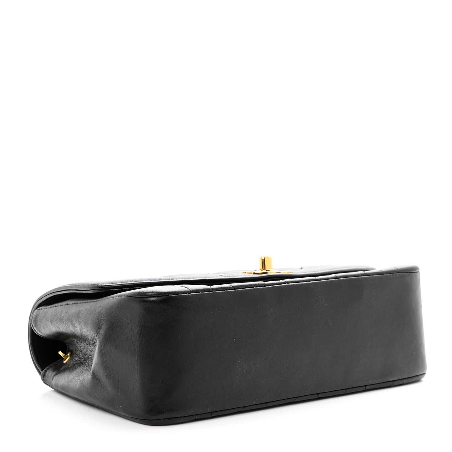 Lambskin Quilted Small Single Flap Black