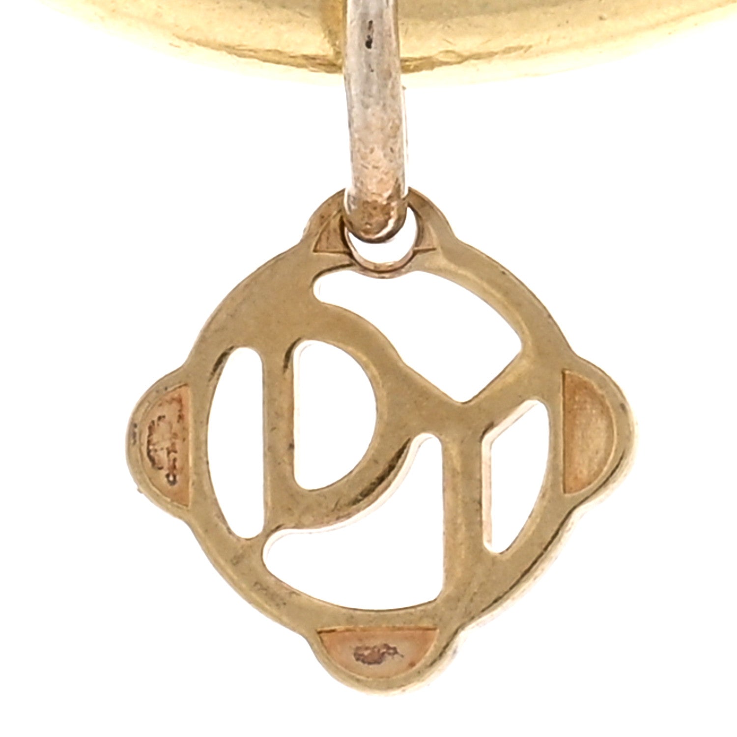 David Yurman Sterling Silver 18K Yellow Gold 18mm Oval Link Necklace 4 of 4