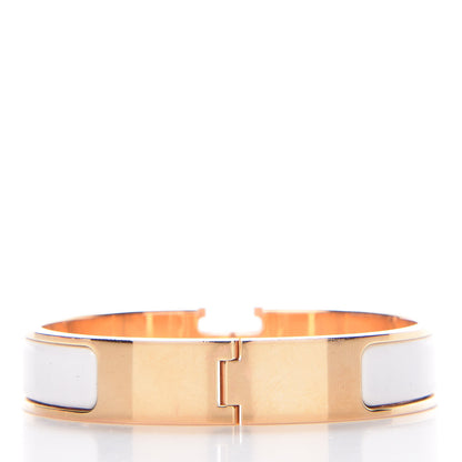Hermes Enamel Narrow Clic Clac H Bracelet PM White 3 of 5