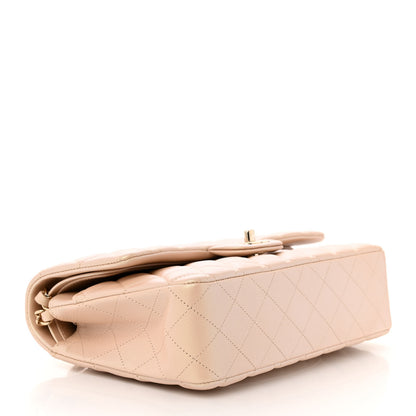 Chanel Iridescent Calfskin Quilted Medium Double Flap Beige 3 of 12