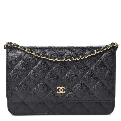 Chanel Caviar Quilted Wallet On Chain WOC Black 1 of 11