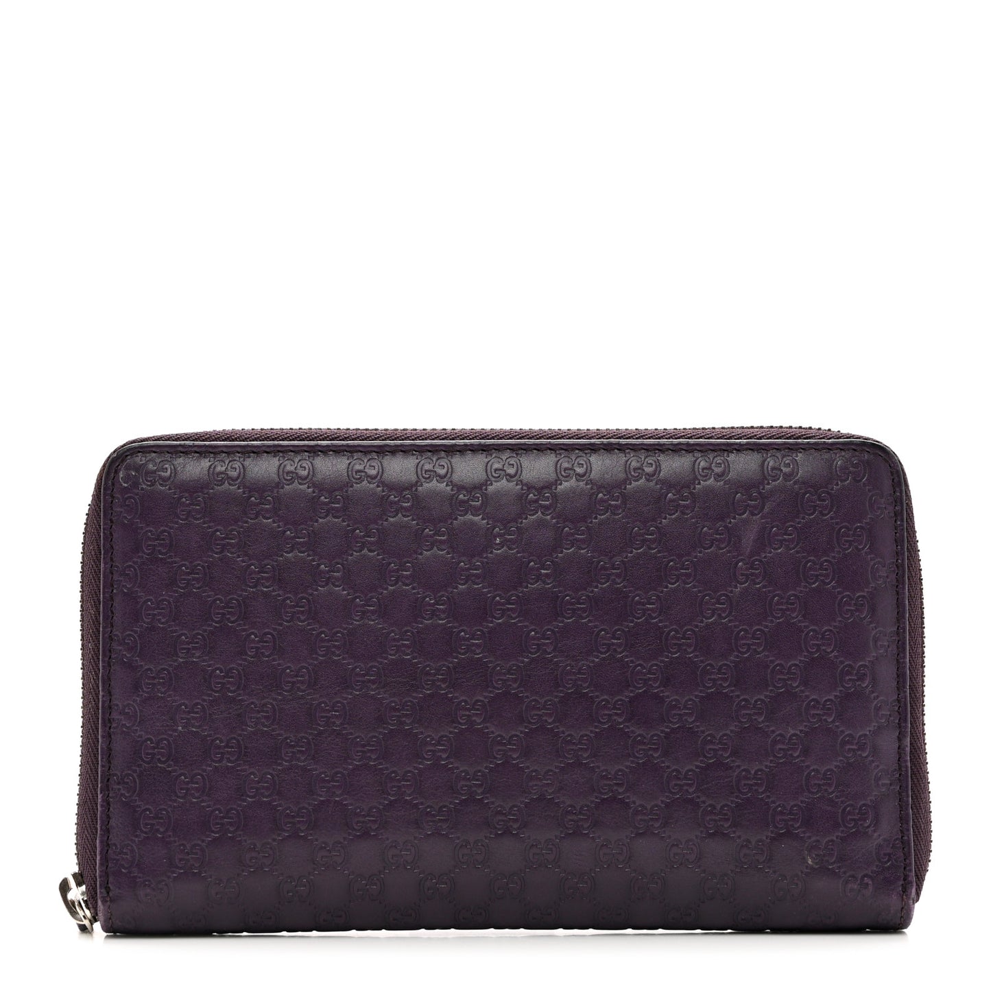 Microguccissima Zip Around Organizer Wallet Purple