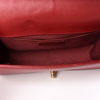Chanel Lambskin Quilted Medium Boy Flap Dark Red 7 of 11