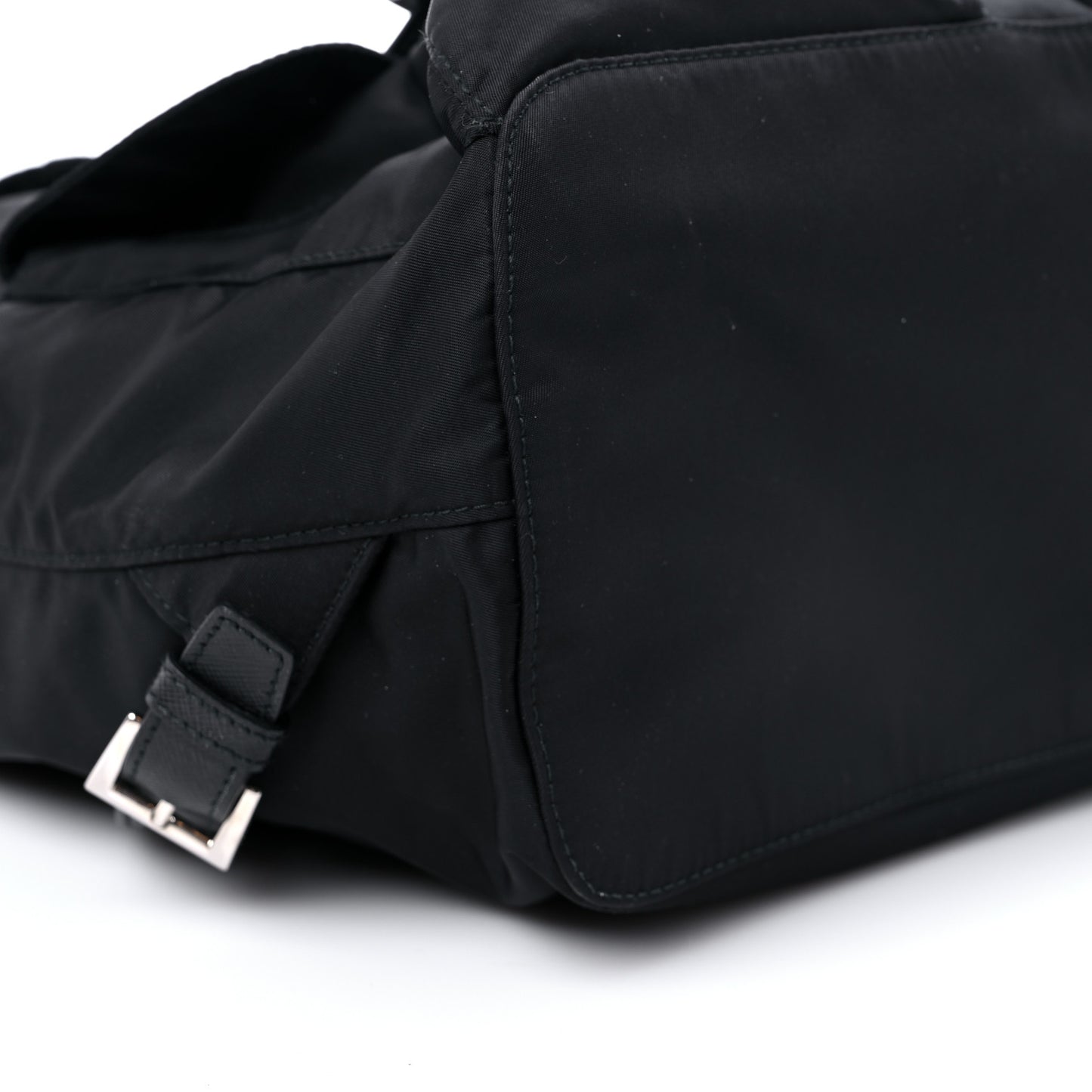 Tessuto Nylon Saffiano Medium Backpack Black