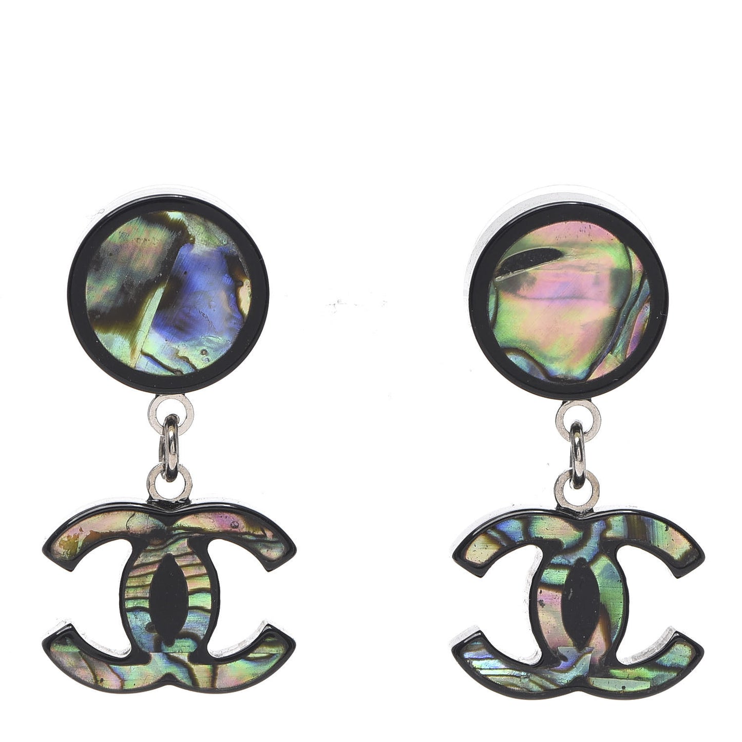 Abalone Resin CC Dangle Earrings