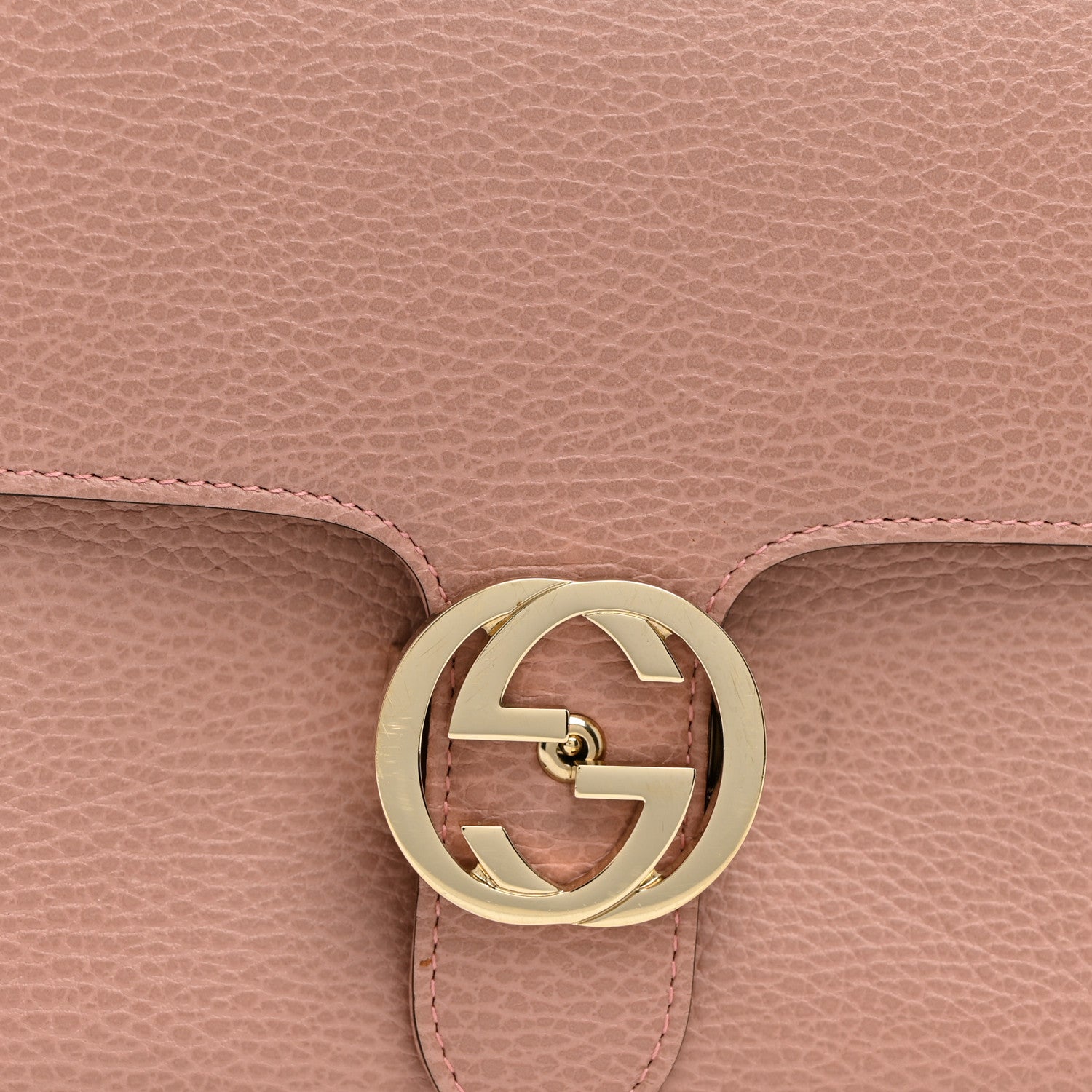 Gucci Dollar Calfskin Interlocking G Top Handle Shoulder Bag Soft Pink 8 of 11