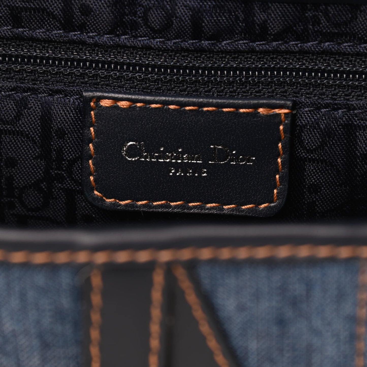 Denim Embroidered Saddle Bag Blue Multi